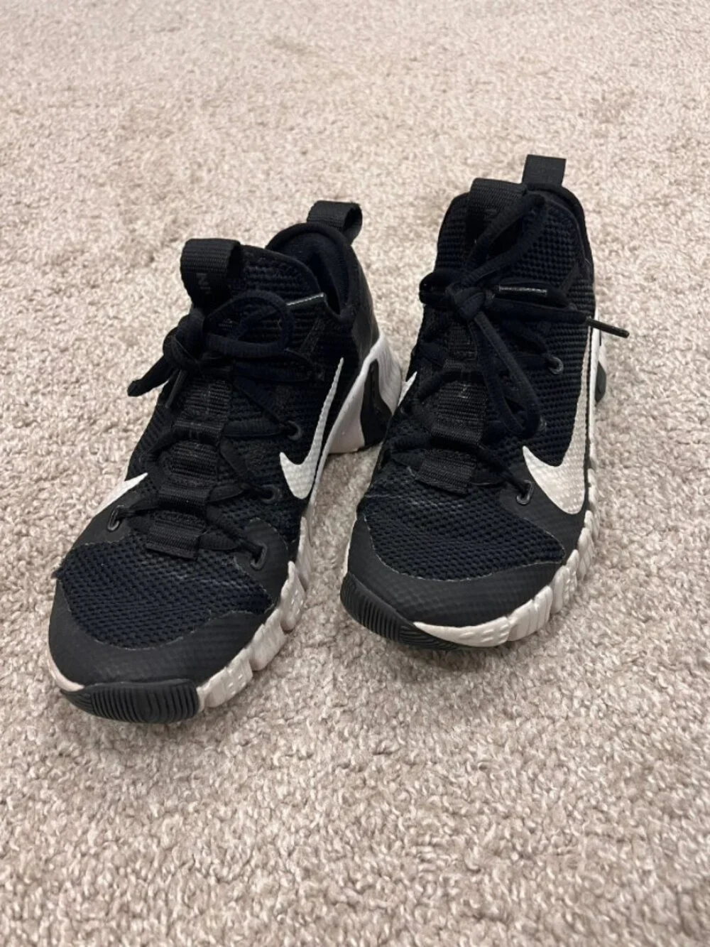 Nike Free Metcon Black White Training Shoes Women's Size 8